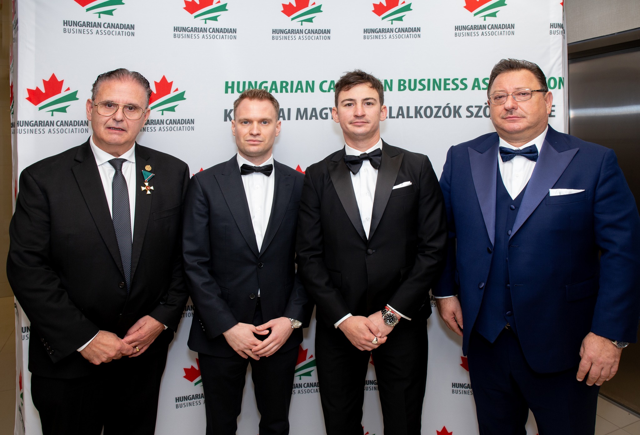 From left to right: Rudy Cuzzetto, Parliamentary Assistant to the Minister of Energy and Mining; Dr. Gábor Péter Artner, Deputy CEO of HEPA; Dr. János Jákó, Consul General of Hungary in Toronto; and Sándor Balla, Executive Director of the HEPA Regional Office Canada, at the Hungarian Heritage Month gala in Toronto.
