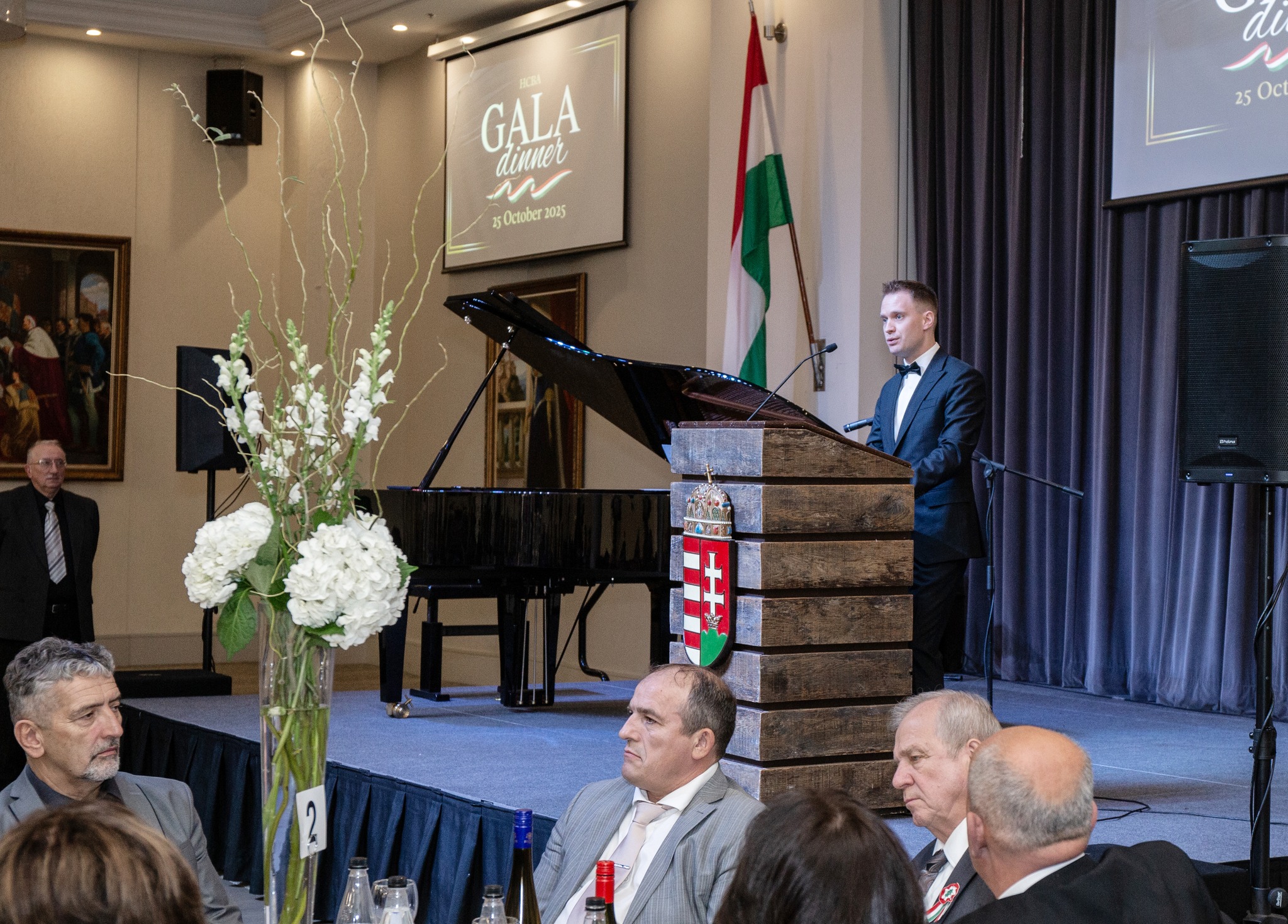 Dr. Gábor Péter Artner, Deputy CEO of HEPA, delivering his speech during the Hungarian Heritage Month gala in Toronto.
