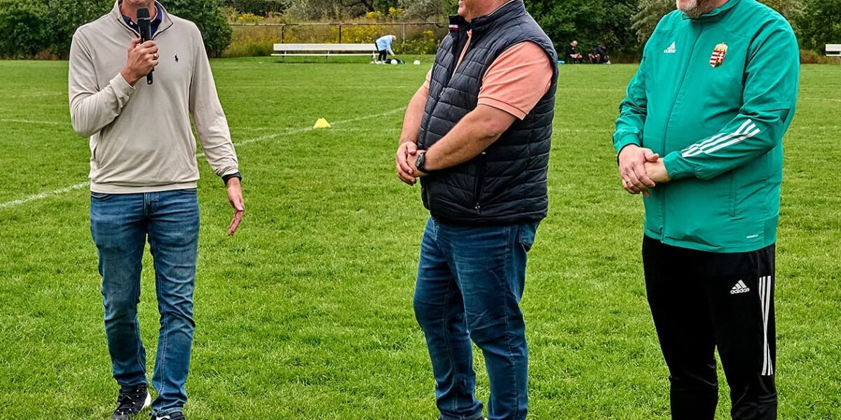 Zoltán Gera, Sándor Balla and György Szöllősi together at the Árpád Cup football tournament in Brampton.
